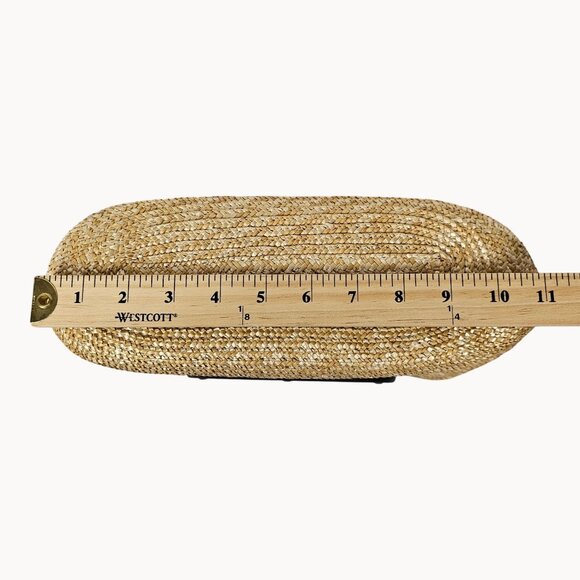 Wicker Wood Handled Handbag Boho Cottagecore Inner Pockets Beach Vacation Trip - Picture 10 of 16